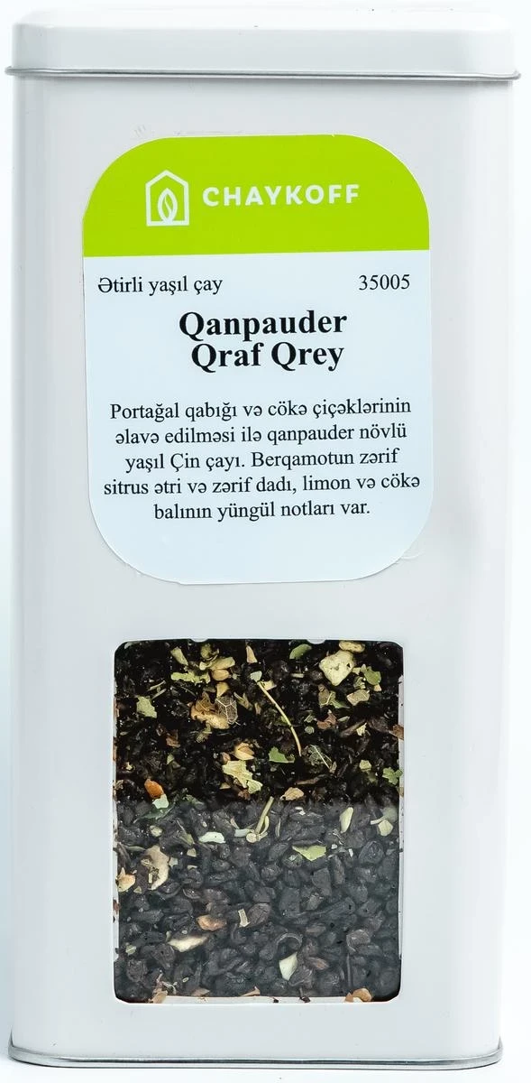 Qanpauder qraf qrey ətirli yaşıl çay (100 qr)