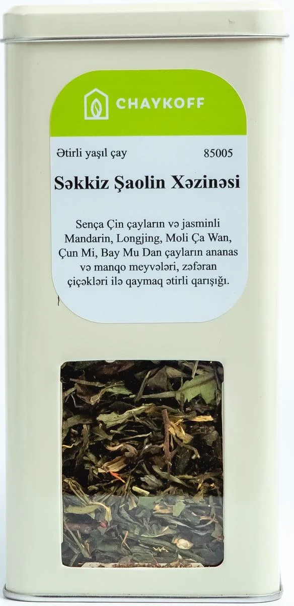Səkkiz şaolin xəzinəsi ətirli yaşıl çay (250 qr)